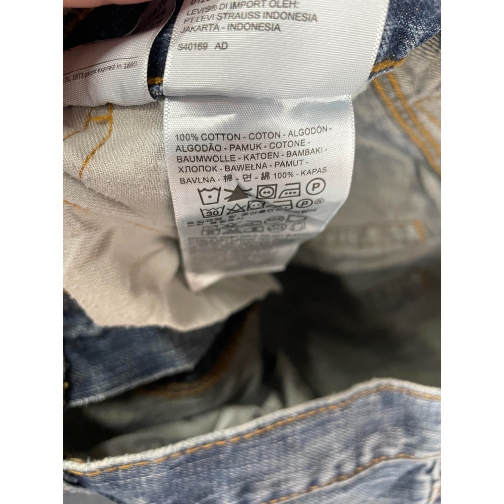 Levis 559 Jeans Mens 36X35 Blue Medium Wash Denim Relaxed Straight 100% Cotton - Picture 6 of 16